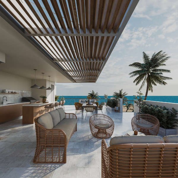 Rootop terrace included with every home sale at Kite Beach Villas 2